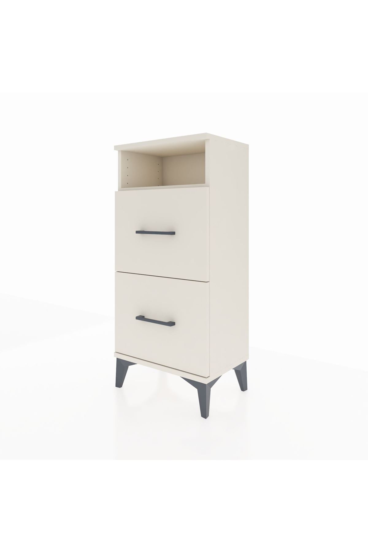 Arges Komodin Tek Raflı 2 Çekmeceli 44x30x96 - S09M014V1A