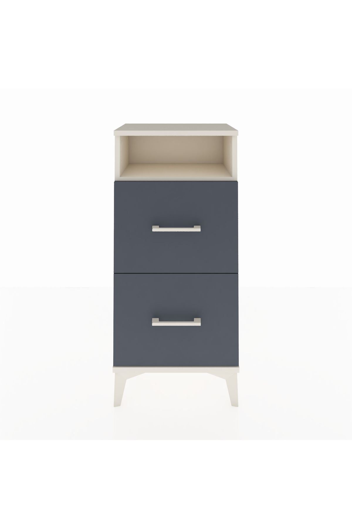 Arges Komodin Tek Raflı 2 Çekmeceli 44x30x96 - S09M014V2A