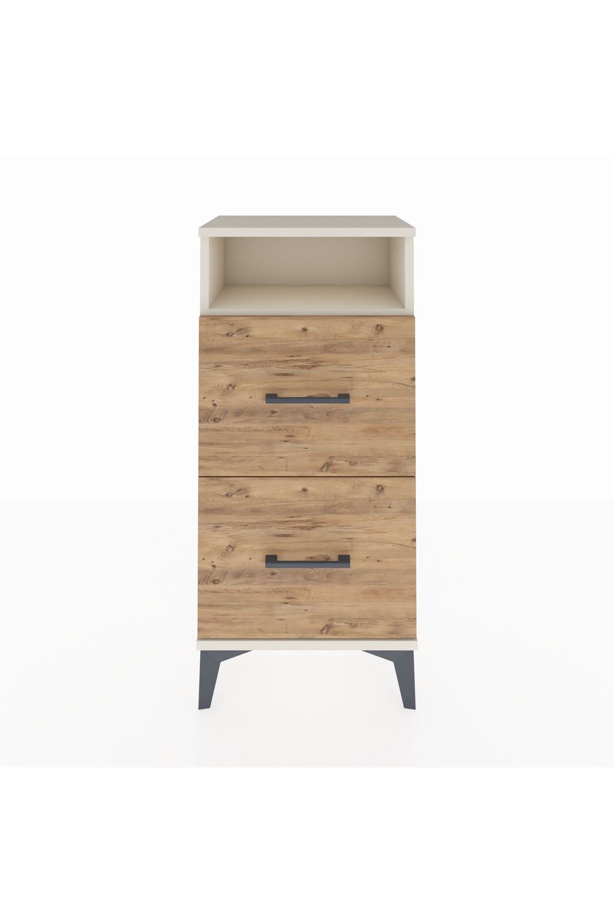 Arges Komodin Tek Raflı 2 Çekmeceli 44x30x96 - S09M014V3A
