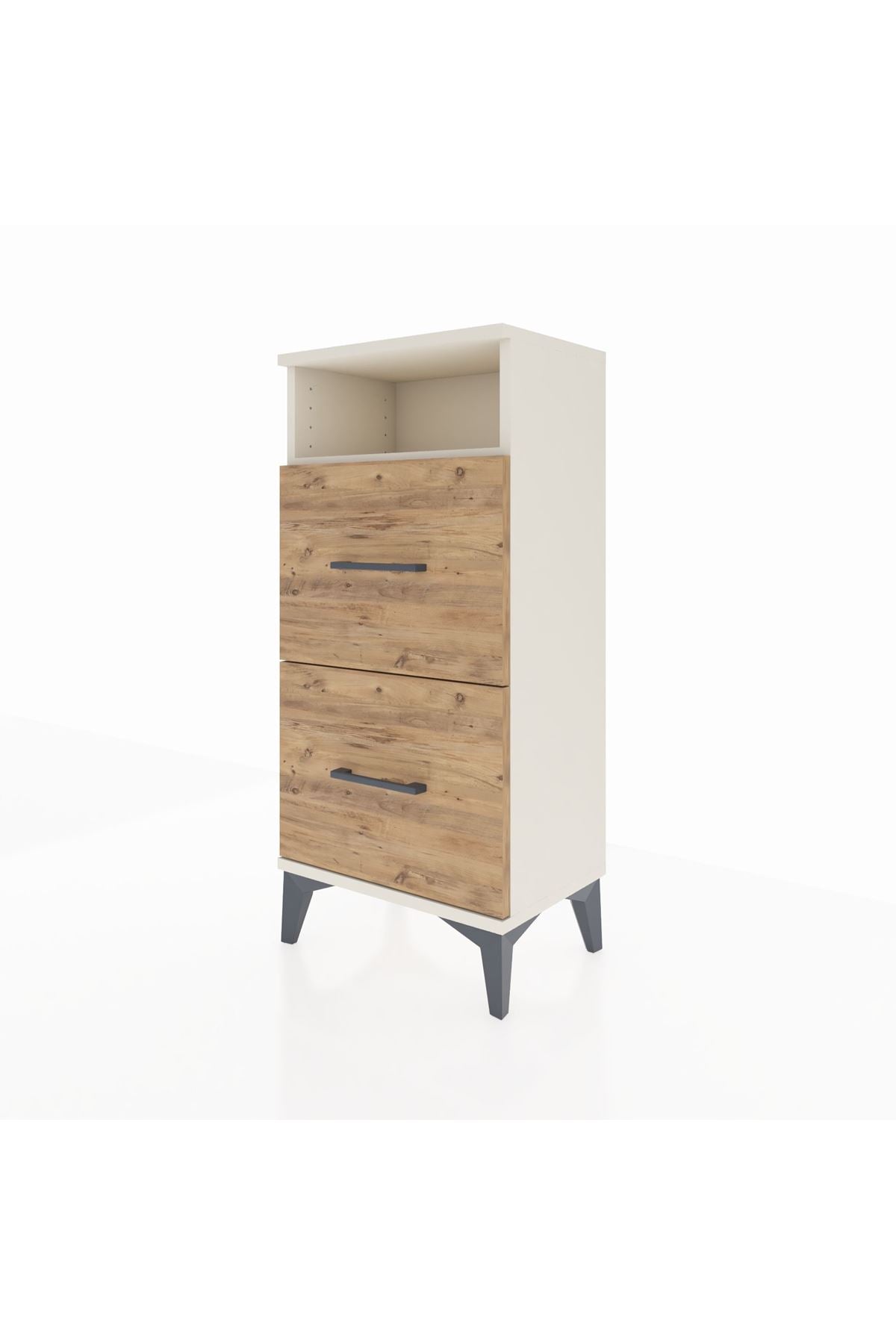 Arges Komodin Tek Raflı 2 Çekmeceli 44x30x96 - S09M014V3A