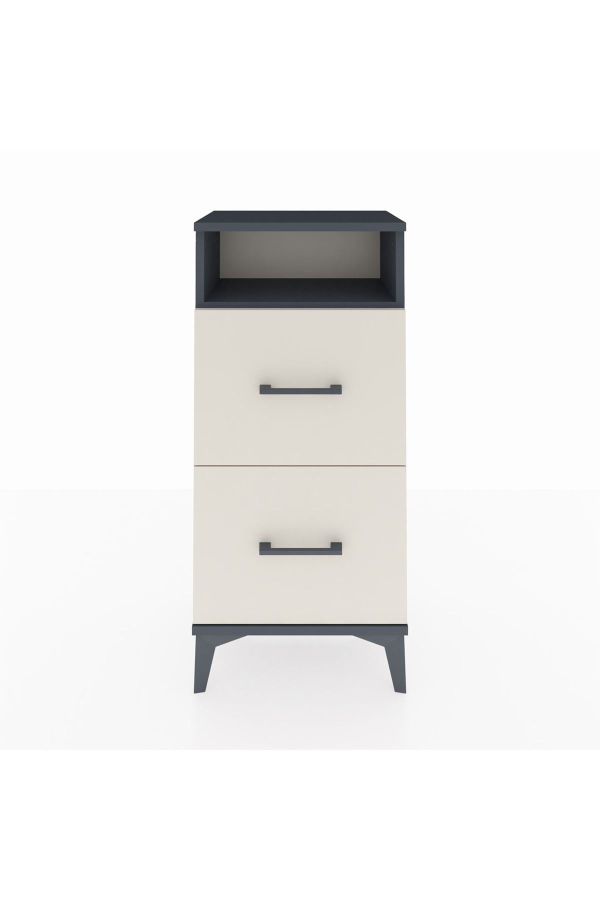 Arges Komodin Tek Raflı 2 Çekmeceli 44x30x96 - S09M014V4A