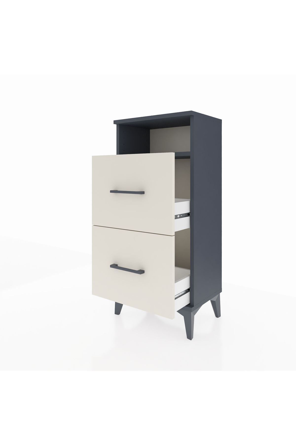 Arges Komodin Tek Raflı 2 Çekmeceli 44x30x96 - S09M014V4A