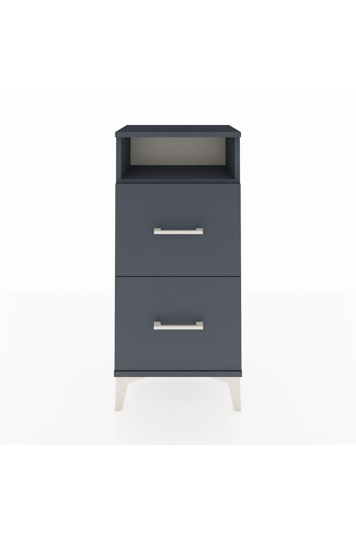 Arges Komodin Tek Raflı 2 Çekmeceli 44x30x96 - S09M014V5A