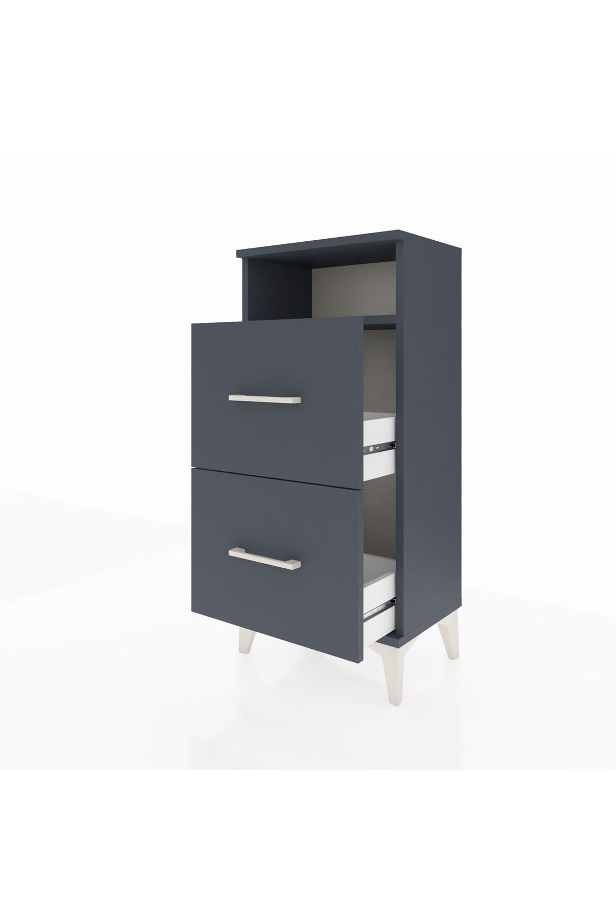 Arges Komodin Tek Raflı 2 Çekmeceli 44x30x96 - S09M014V5A
