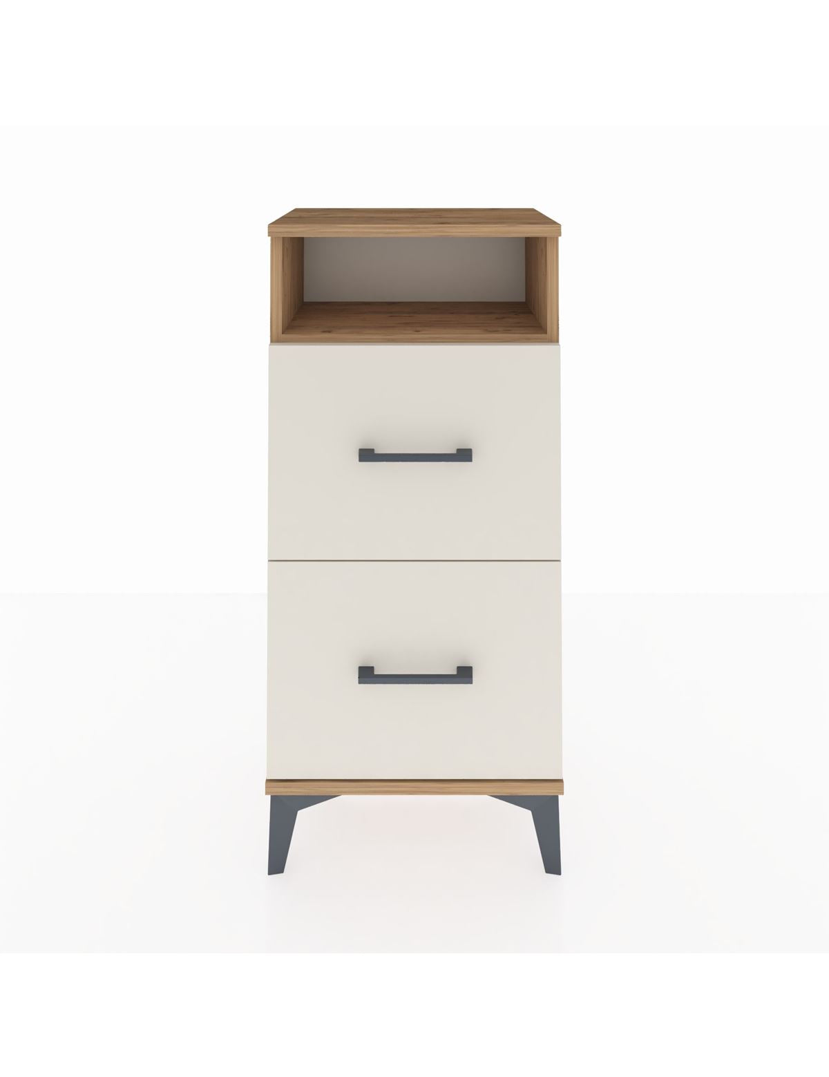 Arges Komodin Tek Raflı 2 Çekmeceli 44x30x96 - S09M014V7A