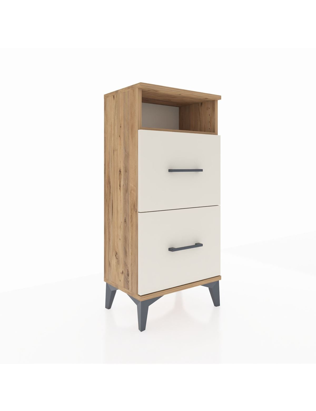 Arges Komodin Tek Raflı 2 Çekmeceli 44x30x96 - S09M014V7A