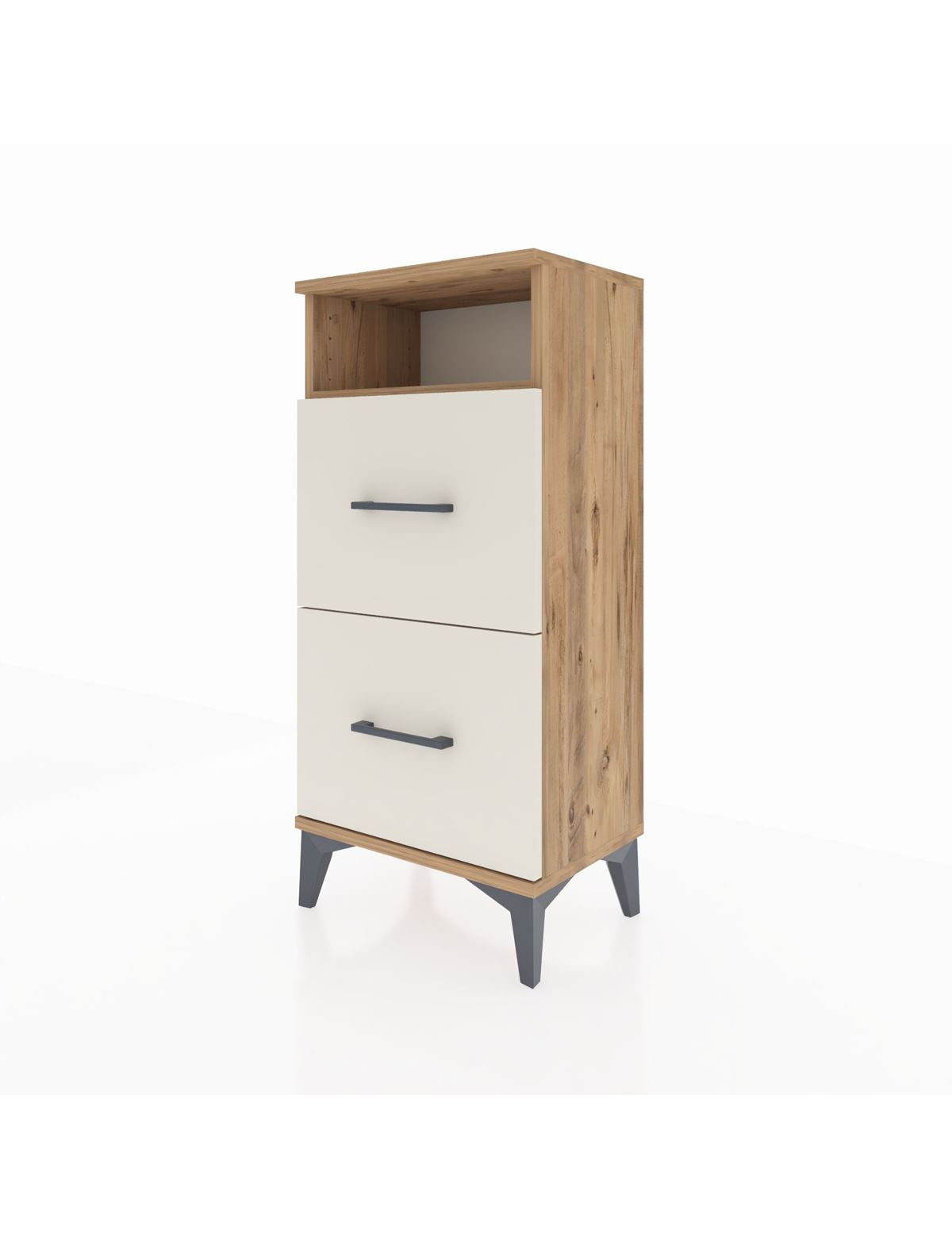 Arges Komodin Tek Raflı 2 Çekmeceli 44x30x96 - S09M014V7A