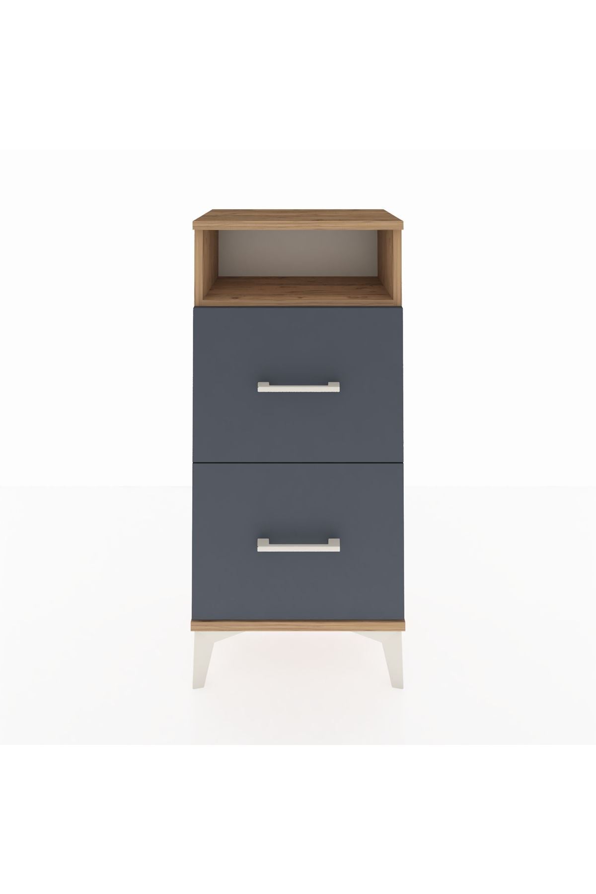 Arges Komodin Tek Raflı 2 Çekmeceli 44x30x96 - S09M014V8A