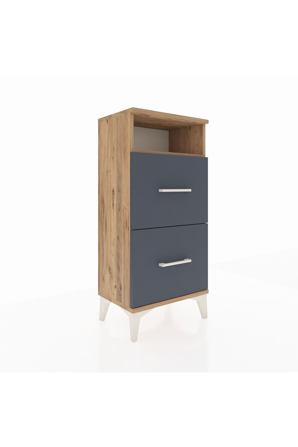 Arges Komodin Tek Raflı 2 Çekmeceli 44x30x96 - S09M014V8A