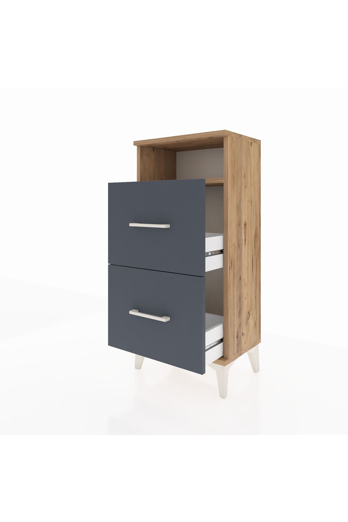 Arges Komodin Tek Raflı 2 Çekmeceli 44x30x96 - S09M014V8A