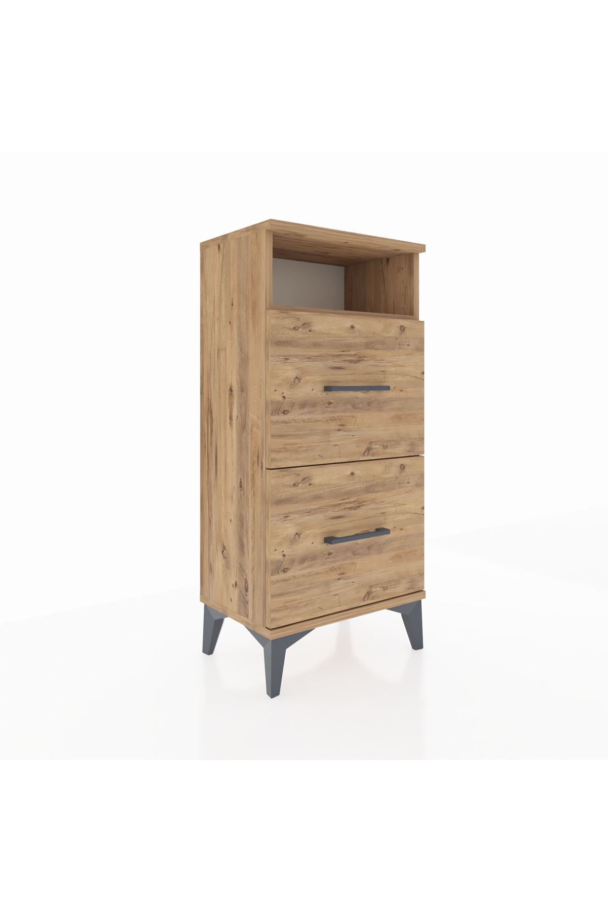 Arges Komodin Tek Raflı 2 Çekmeceli 44x30x96 - S09M014V9A