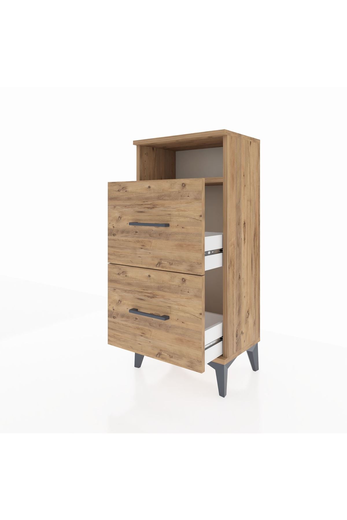 Arges Komodin Tek Raflı 2 Çekmeceli 44x30x96 - S09M014V9A