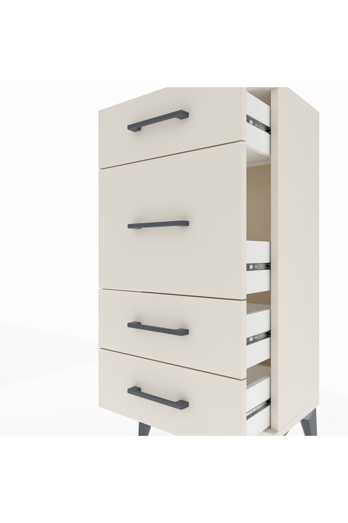 Arges Komodin 4 Çekmeceli 44x30x96 - S09M015V1A