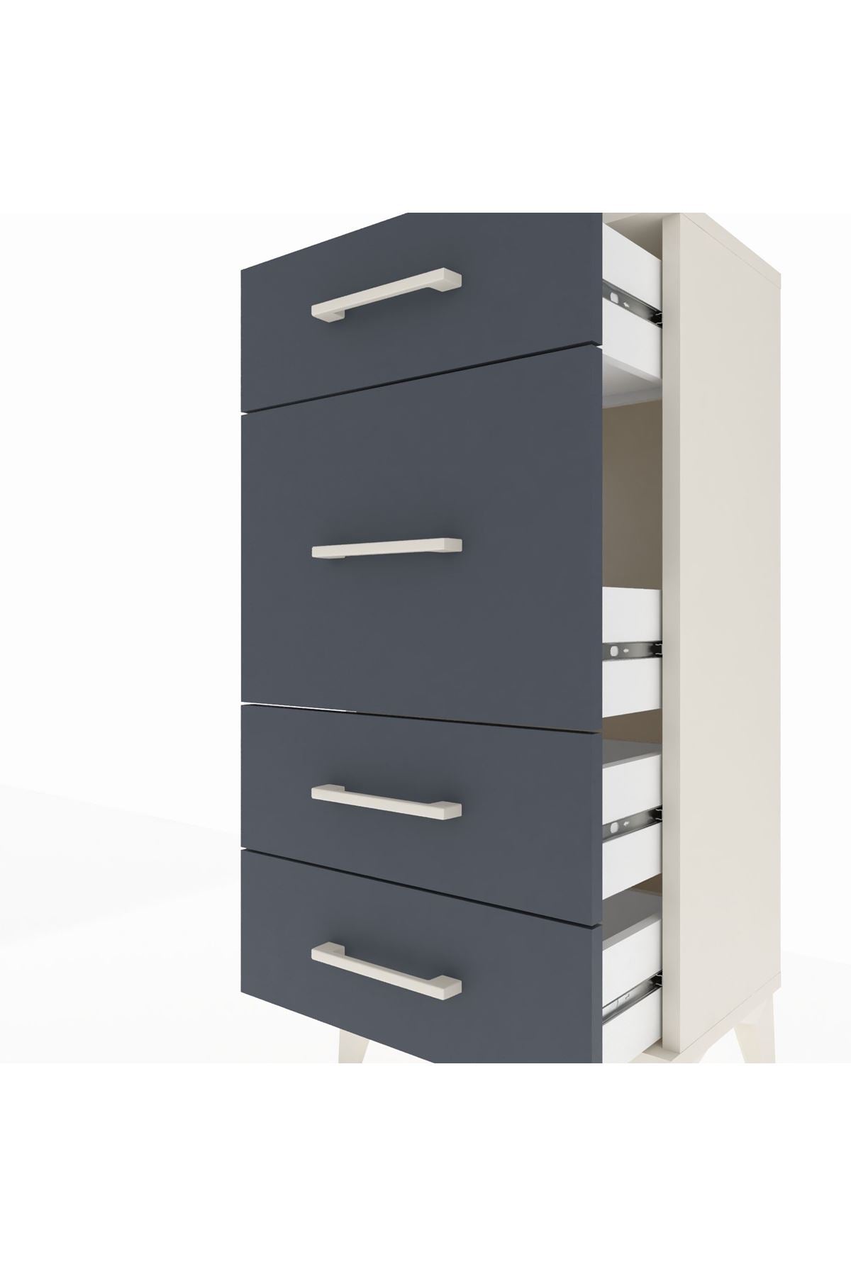 Arges Komodin 4 Çekmeceli 44x30x96 - S09M015V2A