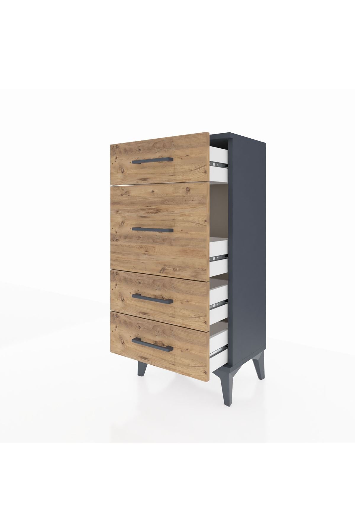 Arges Komodin 4 Çekmeceli 44x30x96 - S09M015V6A