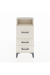 Arges Komodin Tek Raflı 3 Çekmeceli 44x30x96