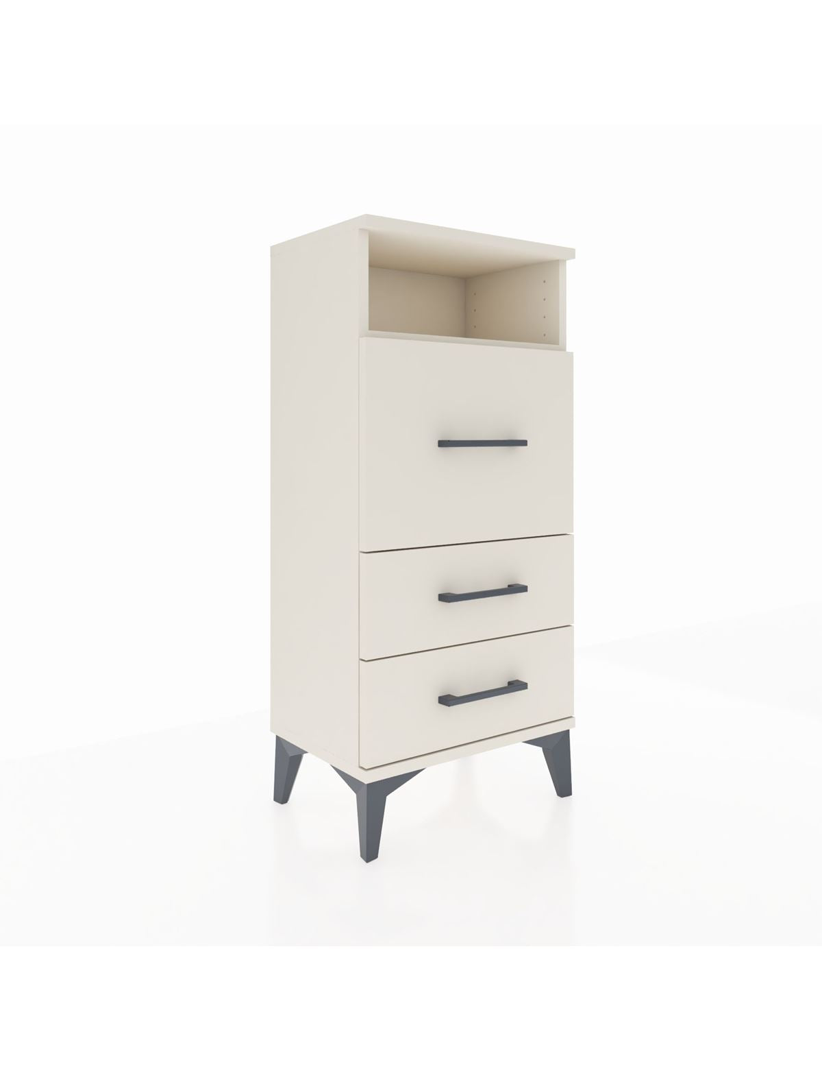 Arges Komodin Tek Raflı 3 Çekmeceli 44x30x96 - S09M016V1A
