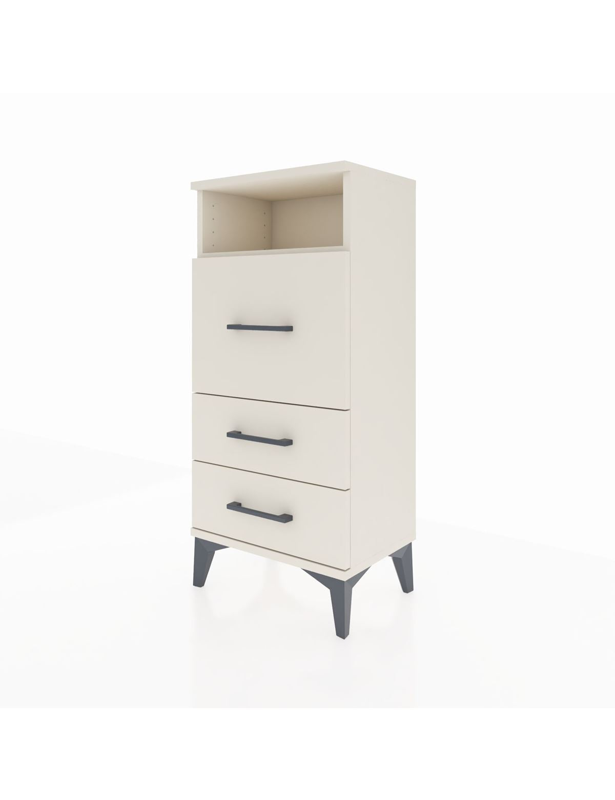 Arges Komodin Tek Raflı 3 Çekmeceli 44x30x96 - S09M016V1A