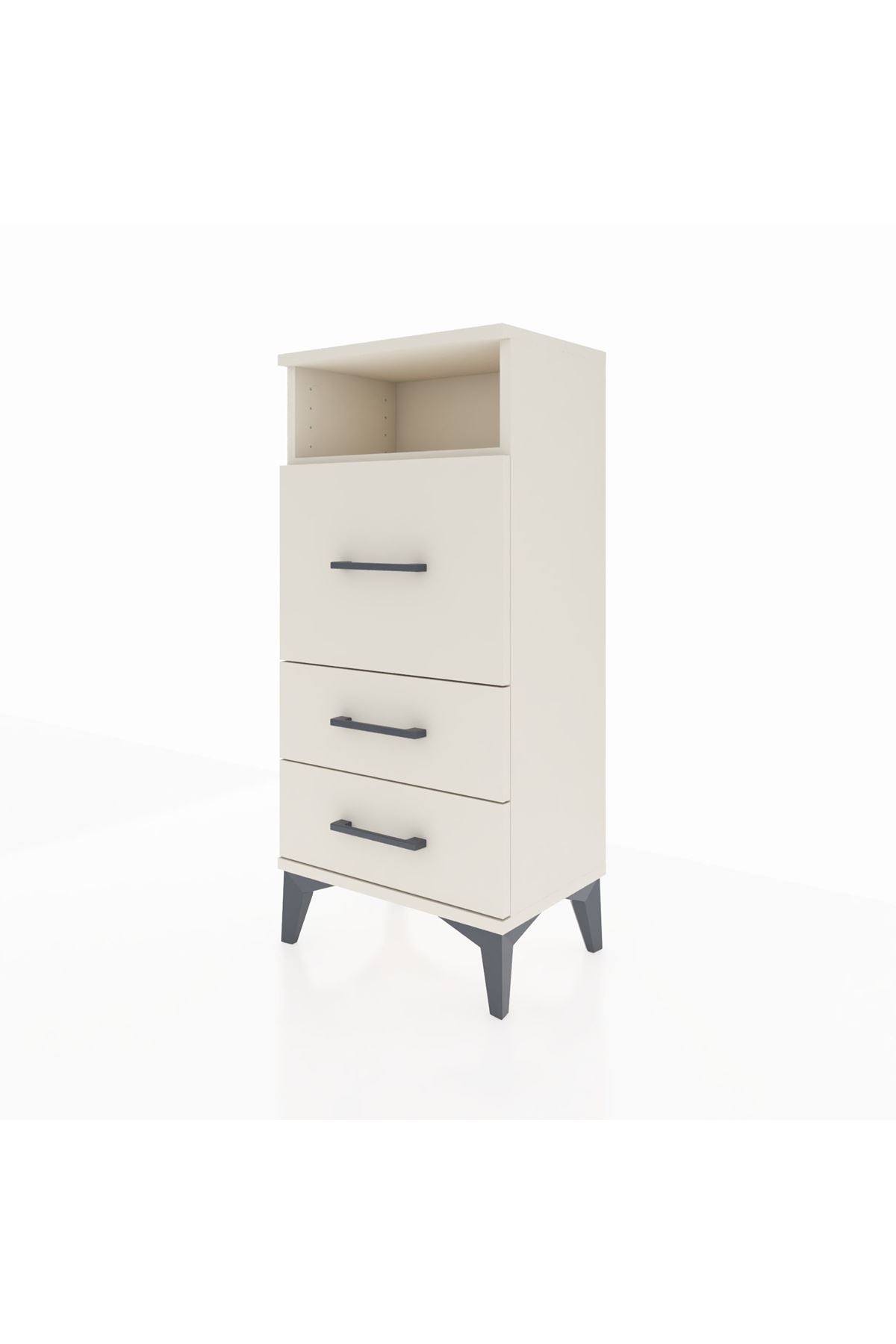 Arges Komodin Tek Raflı 3 Çekmeceli 44x30x96 - S09M016V1A