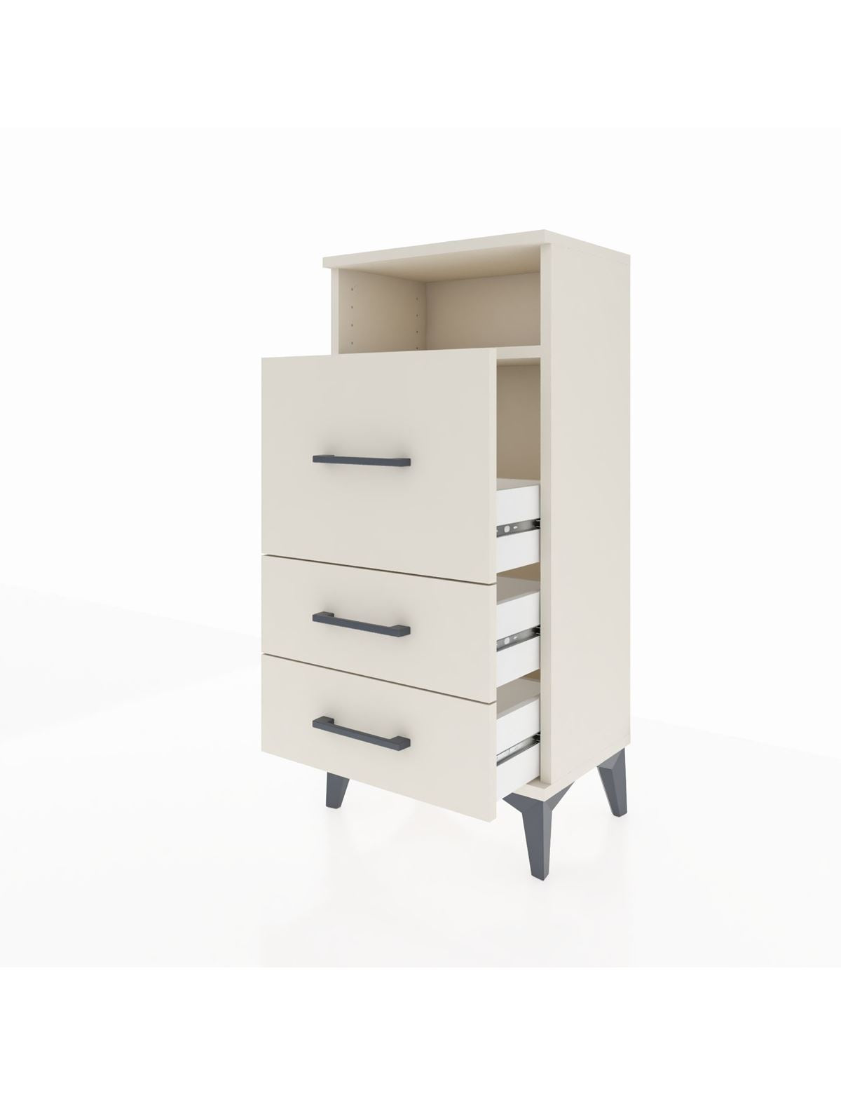 Arges Komodin Tek Raflı 3 Çekmeceli 44x30x96 - S09M016V1A