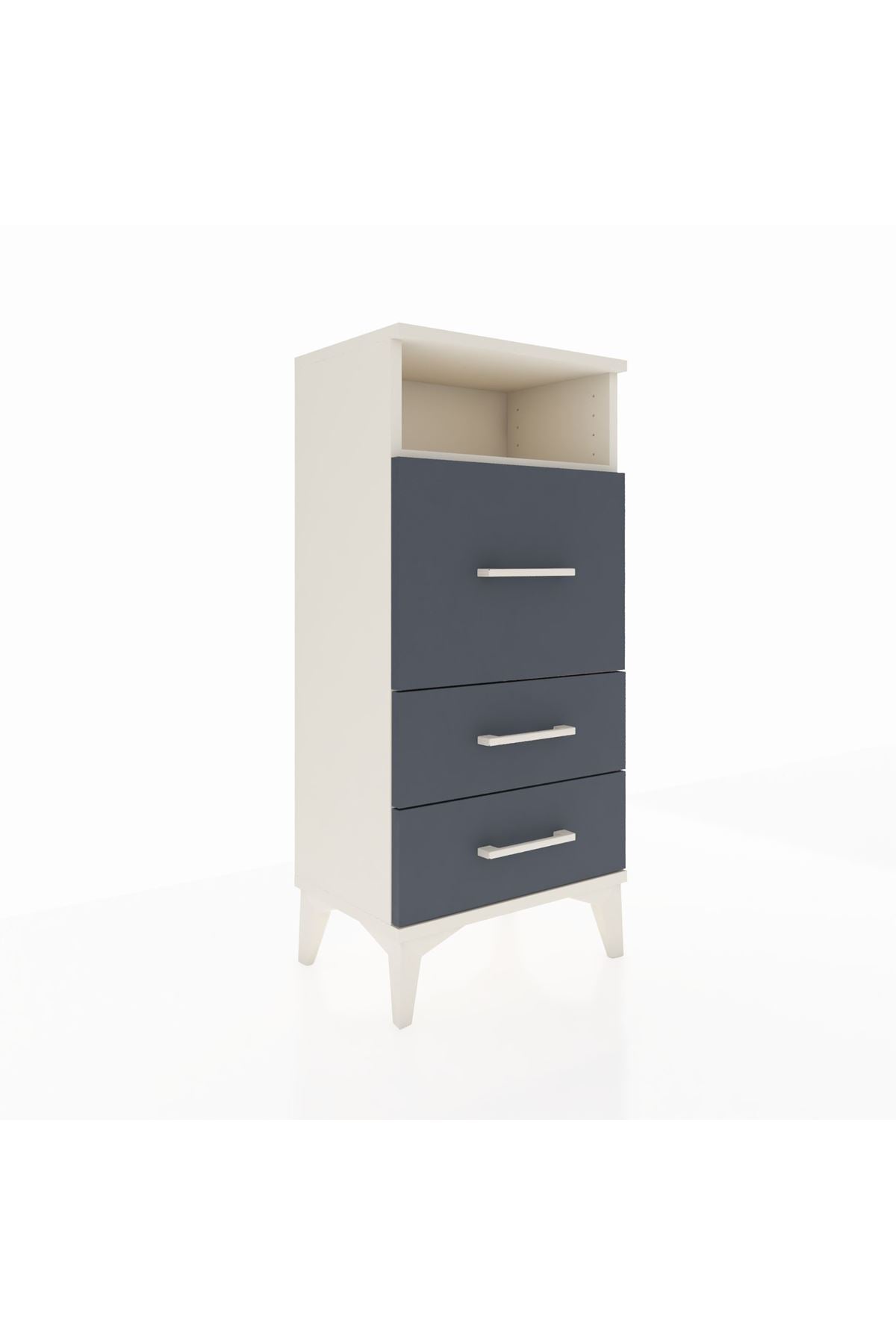 Arges Komodin Tek Raflı 3 Çekmeceli 44x30x96 - S09M016V2A