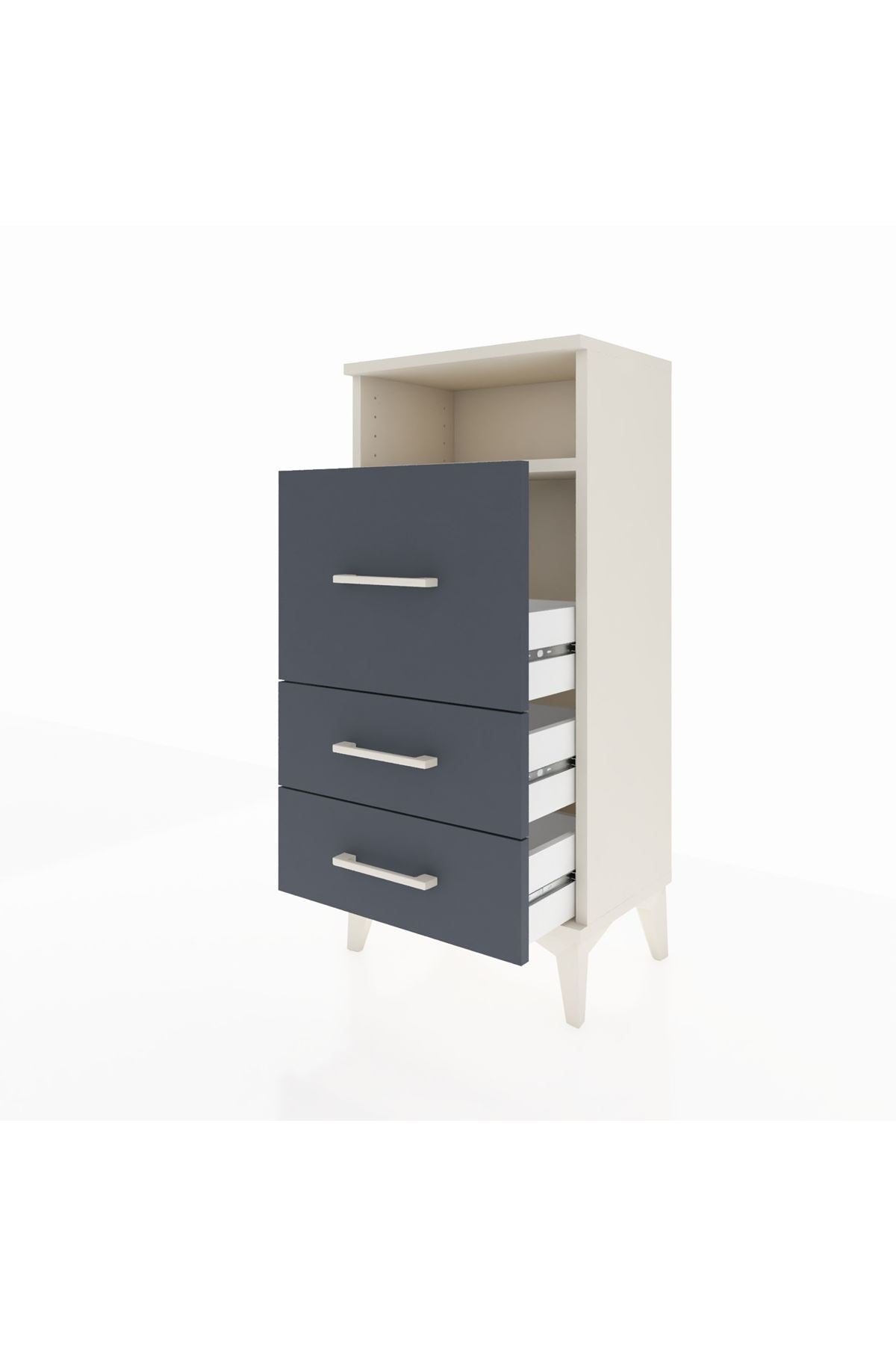 Arges Komodin Tek Raflı 3 Çekmeceli 44x30x96 - S09M016V2A