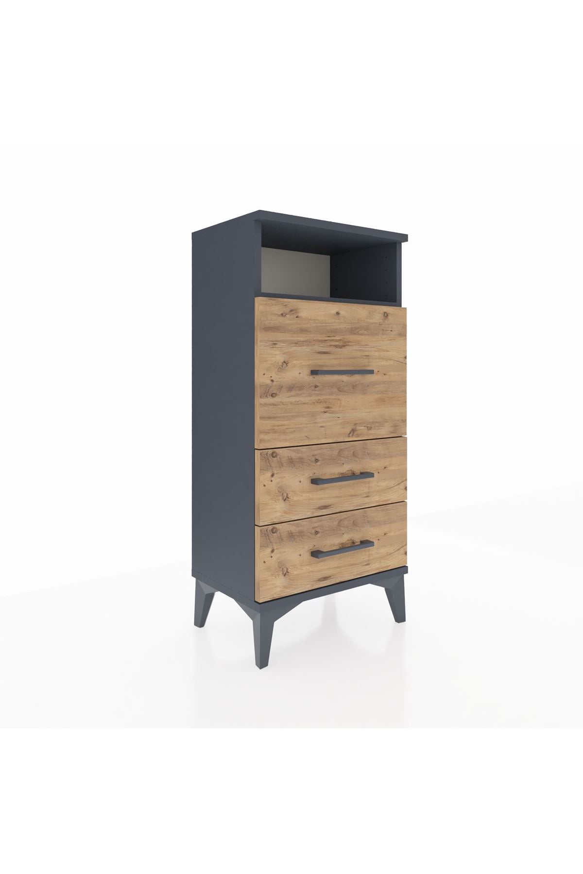 Arges Komodin Tek Raflı 3 Çekmeceli 44x30x96 - S09M016V6A