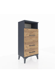 Arges Komodin Tek Raflı 3 Çekmeceli 44x30x96 - S09M016V6A