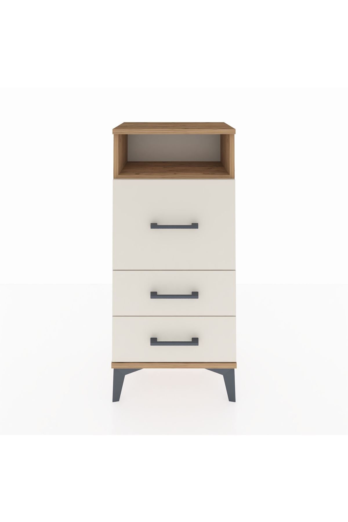Arges Komodin Tek Raflı 3 Çekmeceli 44x30x96 - S09M016V7A