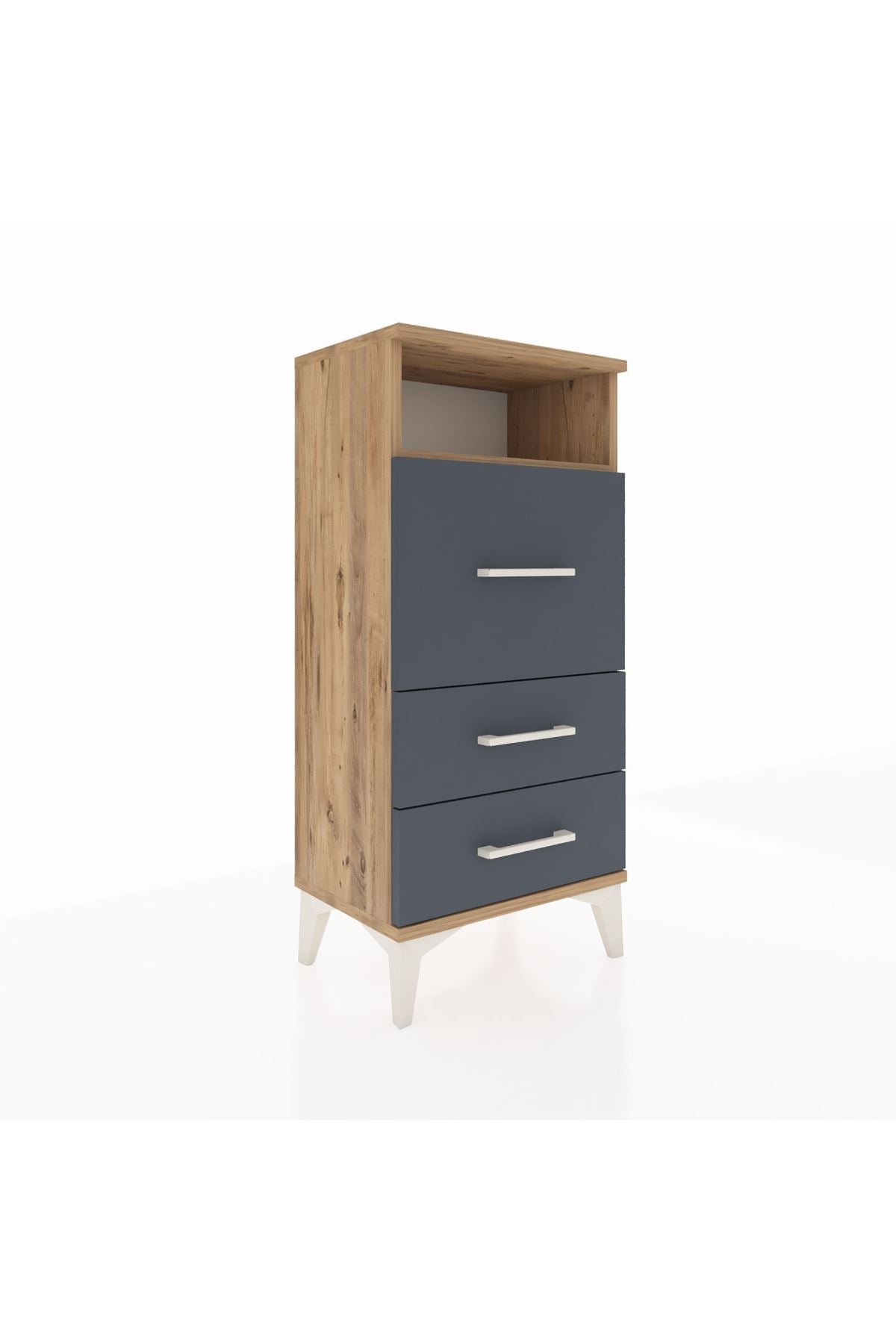 Arges Komodin Tek Raflı 3 Çekmeceli 44x30x96 - S09M016V8A