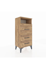 Arges Komodin Tek Raflı 3 Çekmeceli 44x30x96 - S09M016V9A