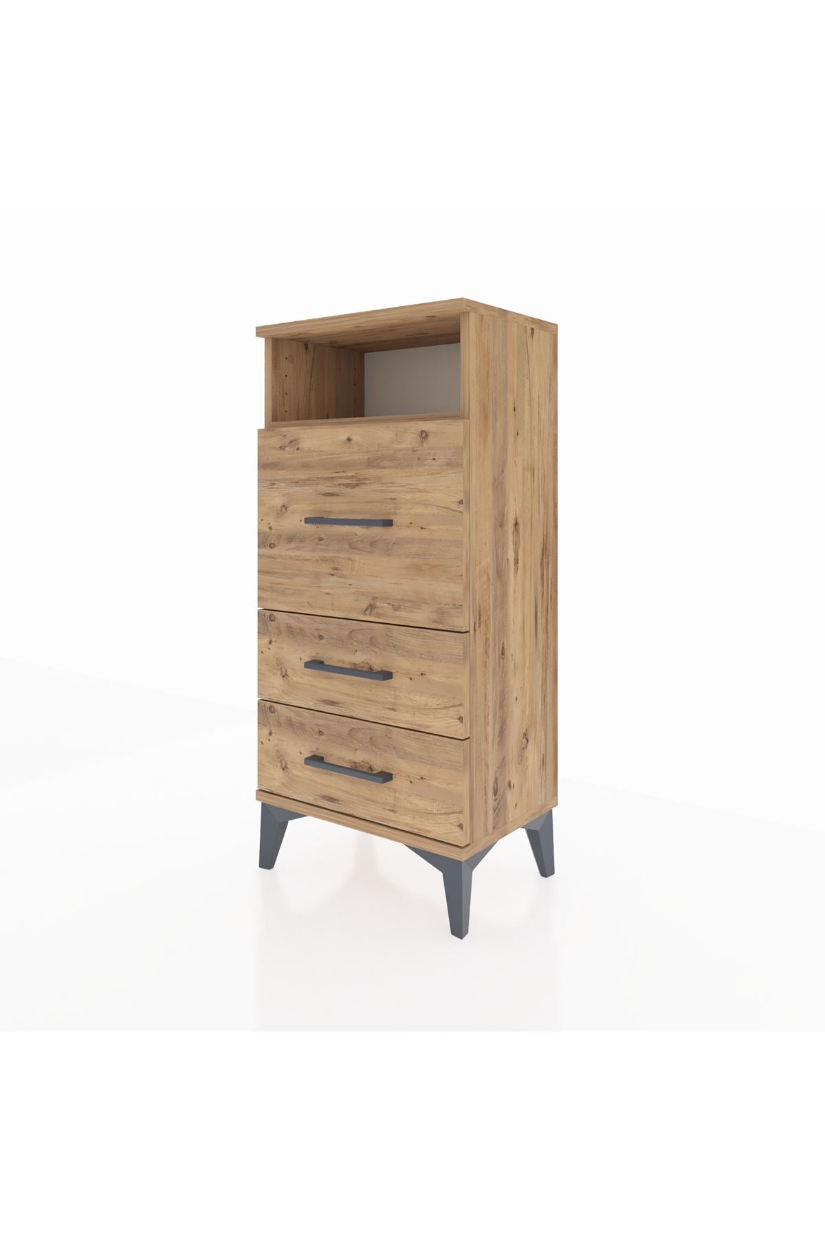 Arges Komodin Tek Raflı 3 Çekmeceli 44x30x96 - S09M016V9A