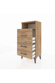 Arges Komodin Tek Raflı 3 Çekmeceli 44x30x96 - S09M016V9A