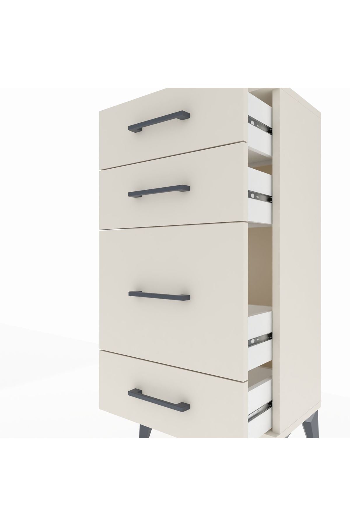 Arges Komodin 4 Çekmeceli 44x30x96 - S09M017V1A