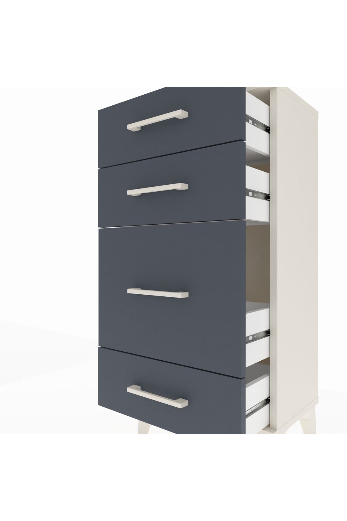 Arges Komodin 4 Çekmeceli 44x30x96 - S09M017V2A