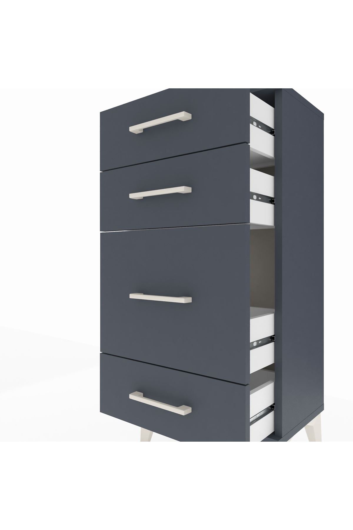 Arges Komodin 4 Çekmeceli 44x30x96 - S09M017V5A