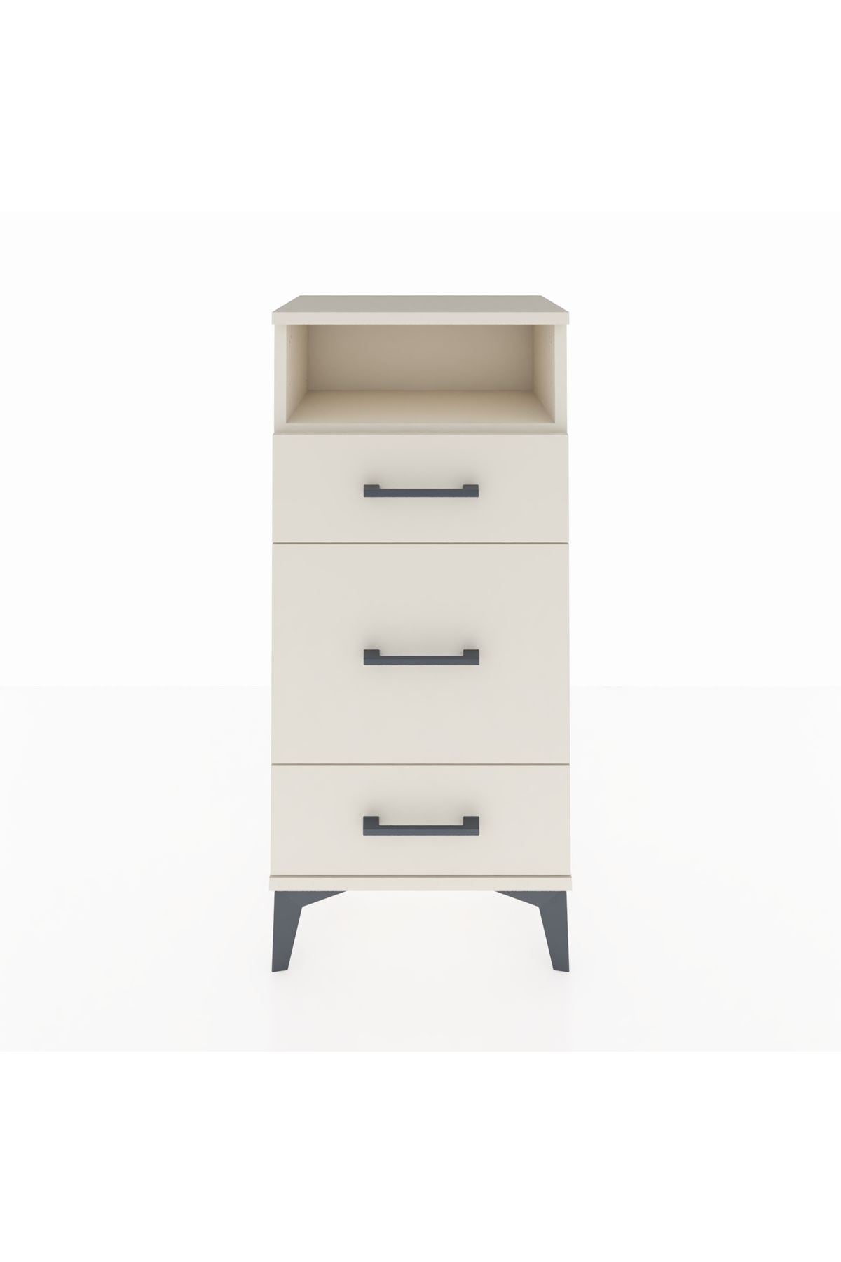 Arges Komodin Tek Raflı 3 Çekmeceli 44x30x96 - S09M018V1A