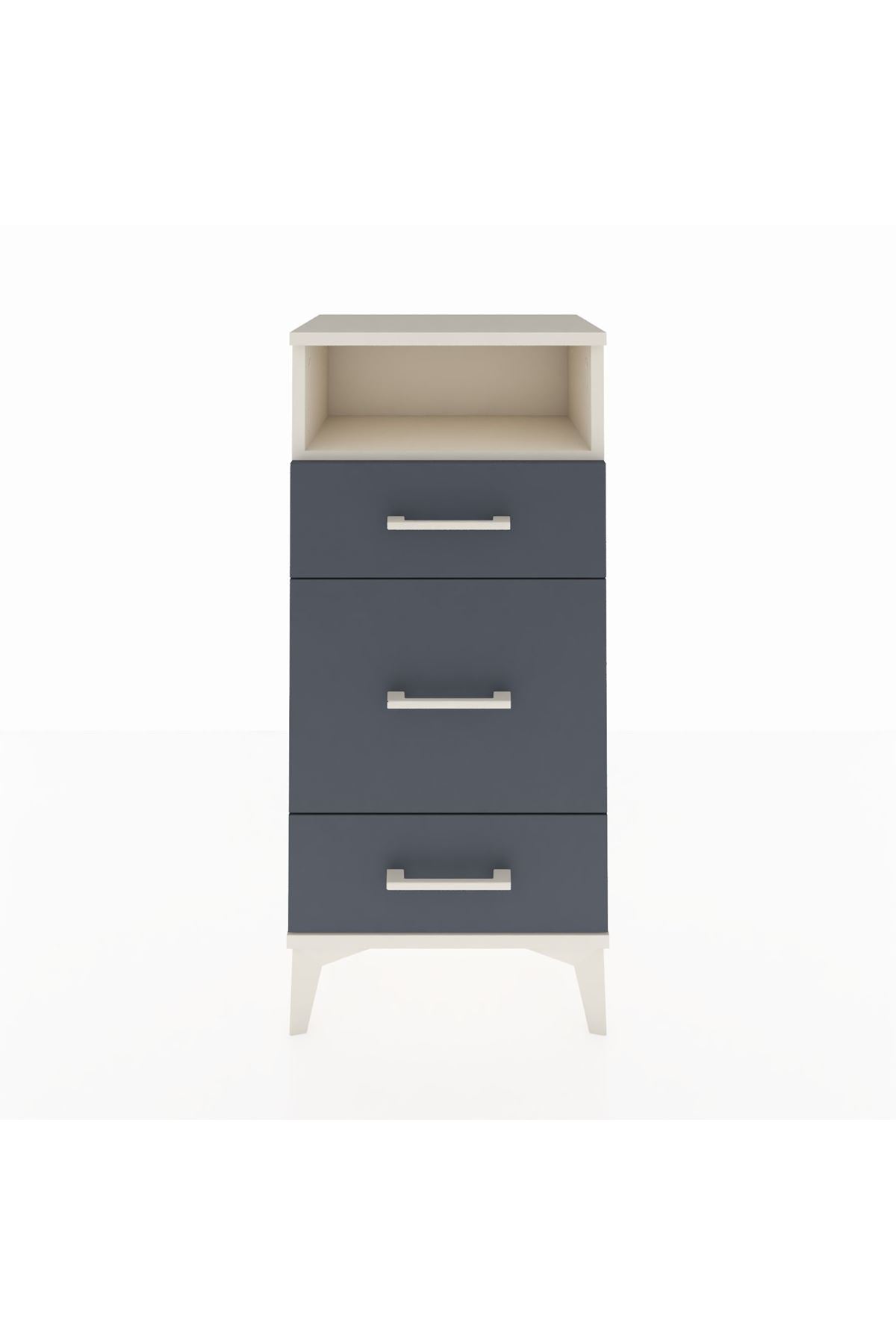 Arges Komodin Tek Raflı 3 Çekmeceli 44x30x96 - S09M018V2A