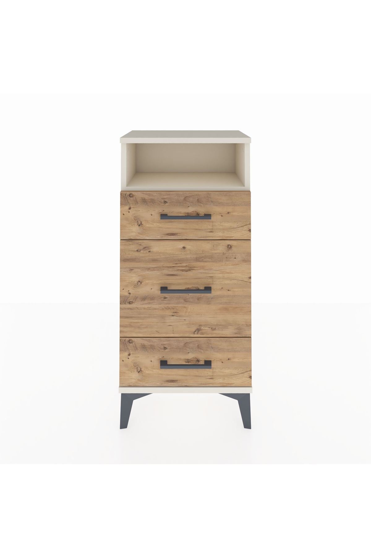 Arges Komodin Tek Raflı 3 Çekmeceli 44x30x96 - S09M018V3A