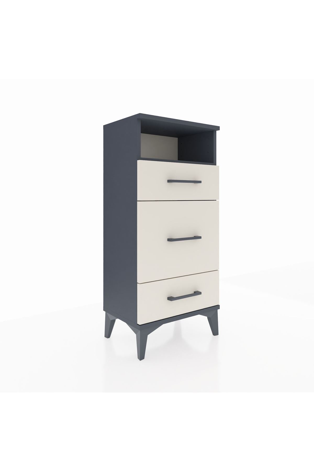 Arges Komodin Tek Raflı 3 Çekmeceli 44x30x96 - S09M018V4A