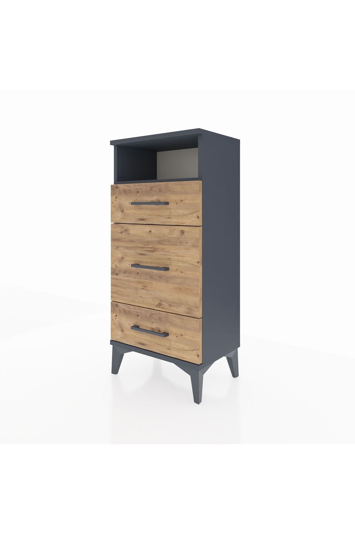 Arges Komodin Tek Raflı 3 Çekmeceli 44x30x96 - S09M018V6A