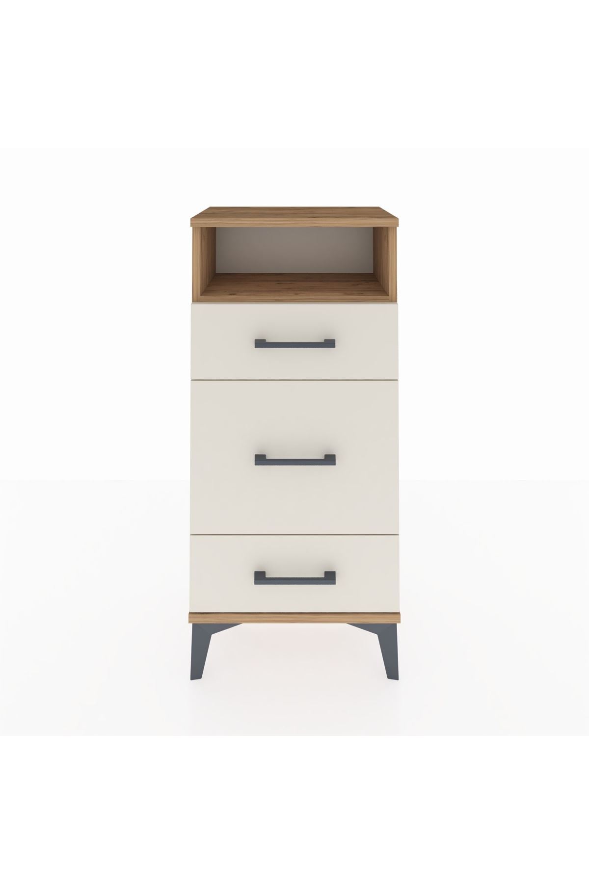 Arges Komodin Tek Raflı 3 Çekmeceli 44x30x96 - S09M018V7A
