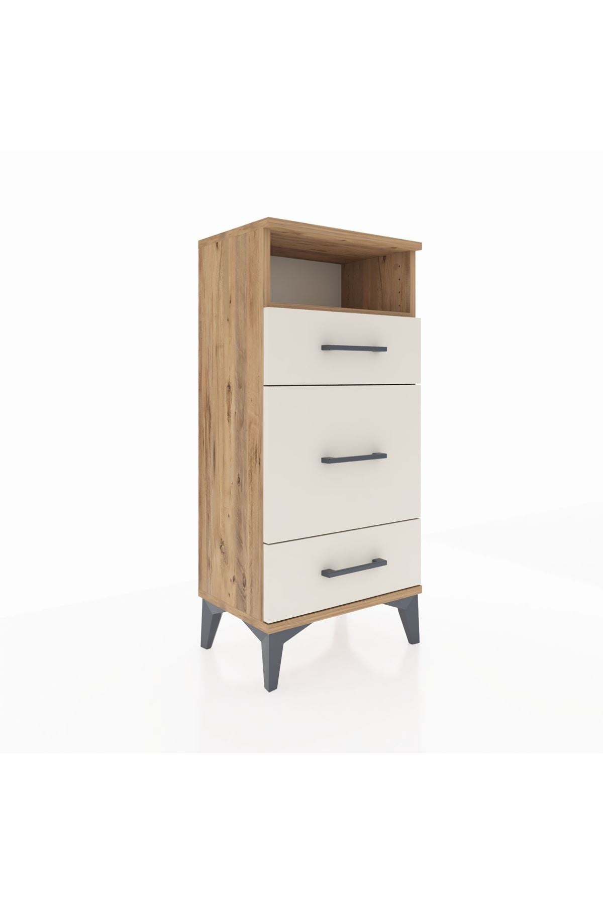 Arges Komodin Tek Raflı 3 Çekmeceli 44x30x96 - S09M018V7A