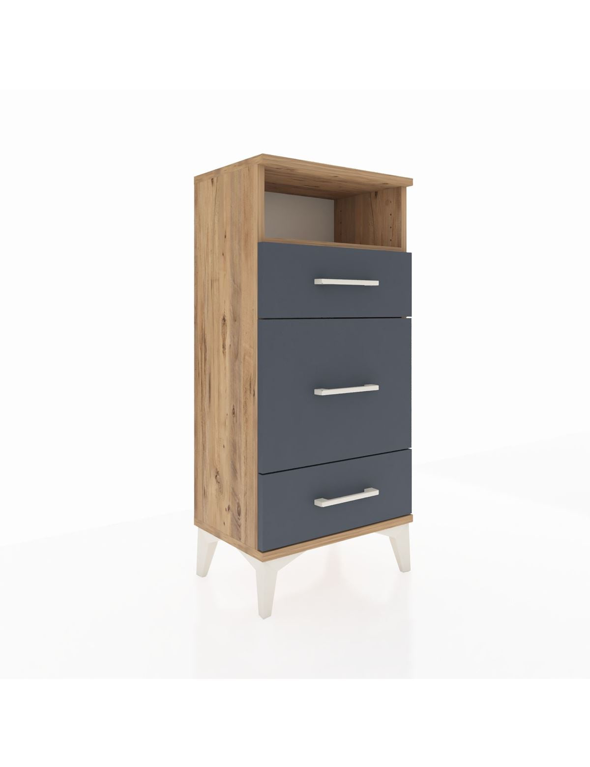 Arges Komodin Tek Raflı 3 Çekmeceli 44x30x96 - S09M018V8A