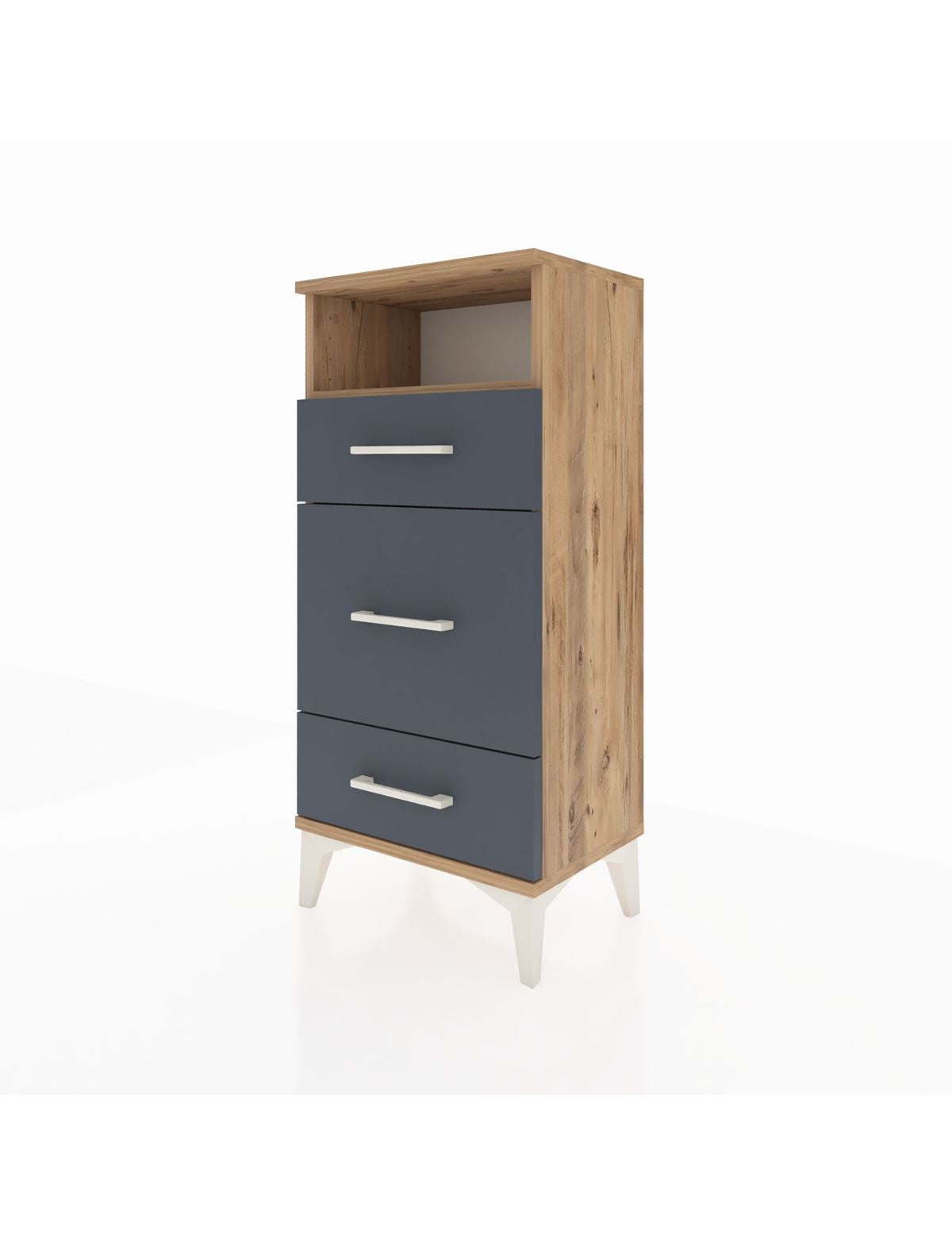 Arges Komodin Tek Raflı 3 Çekmeceli 44x30x96 - S09M018V8A