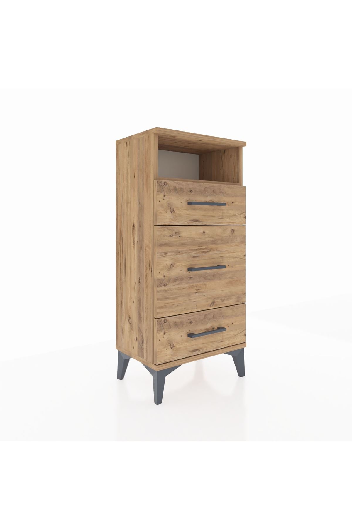 Arges Komodin Tek Raflı 3 Çekmeceli 44x30x96 - S09M018V9A