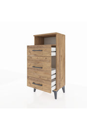 Arges Komodin Tek Raflı 3 Çekmeceli 44x30x96 - S09M018V9A