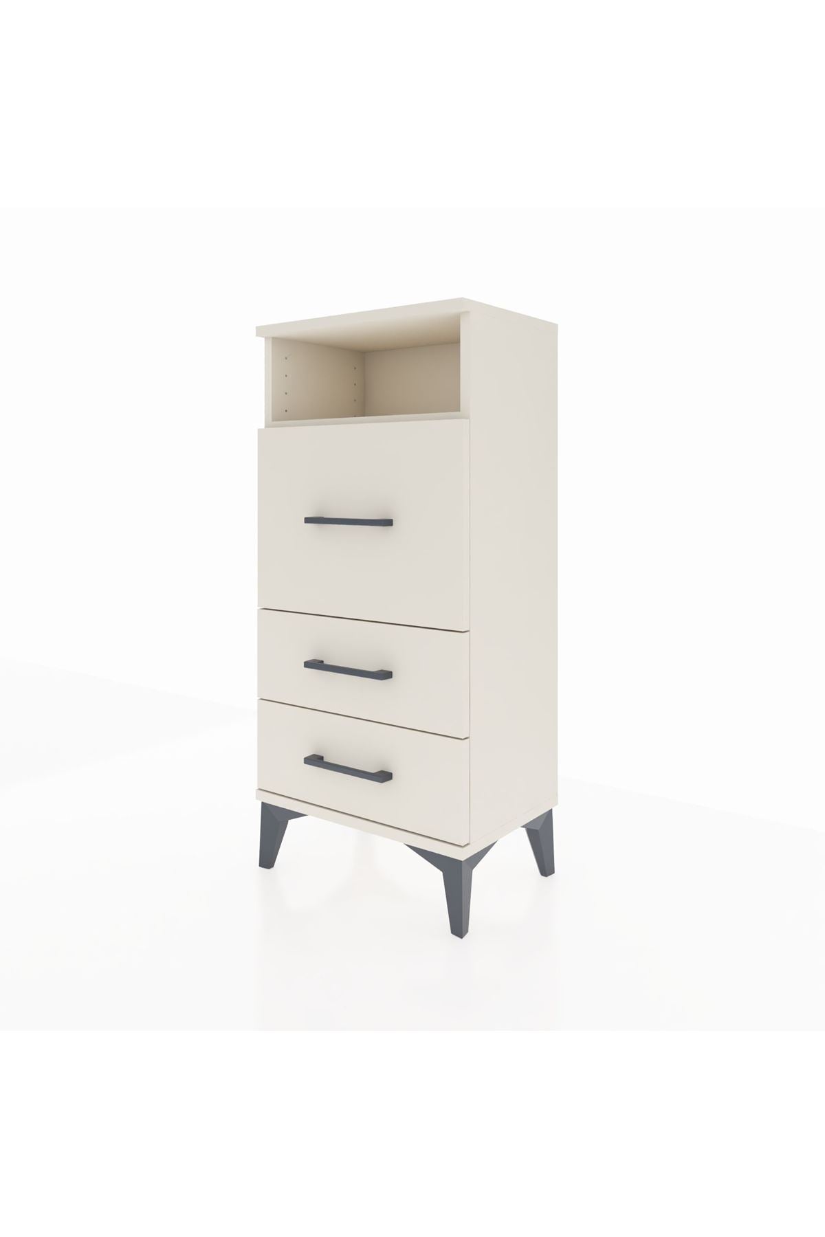 Arges Komodin Tek Raflı 3 Çekmeceli 44x30x96 - S09M019V1A