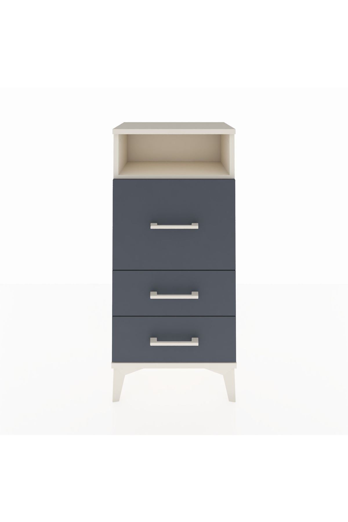 Arges Komodin Tek Raflı 3 Çekmeceli 44x30x96 - S09M019V2A