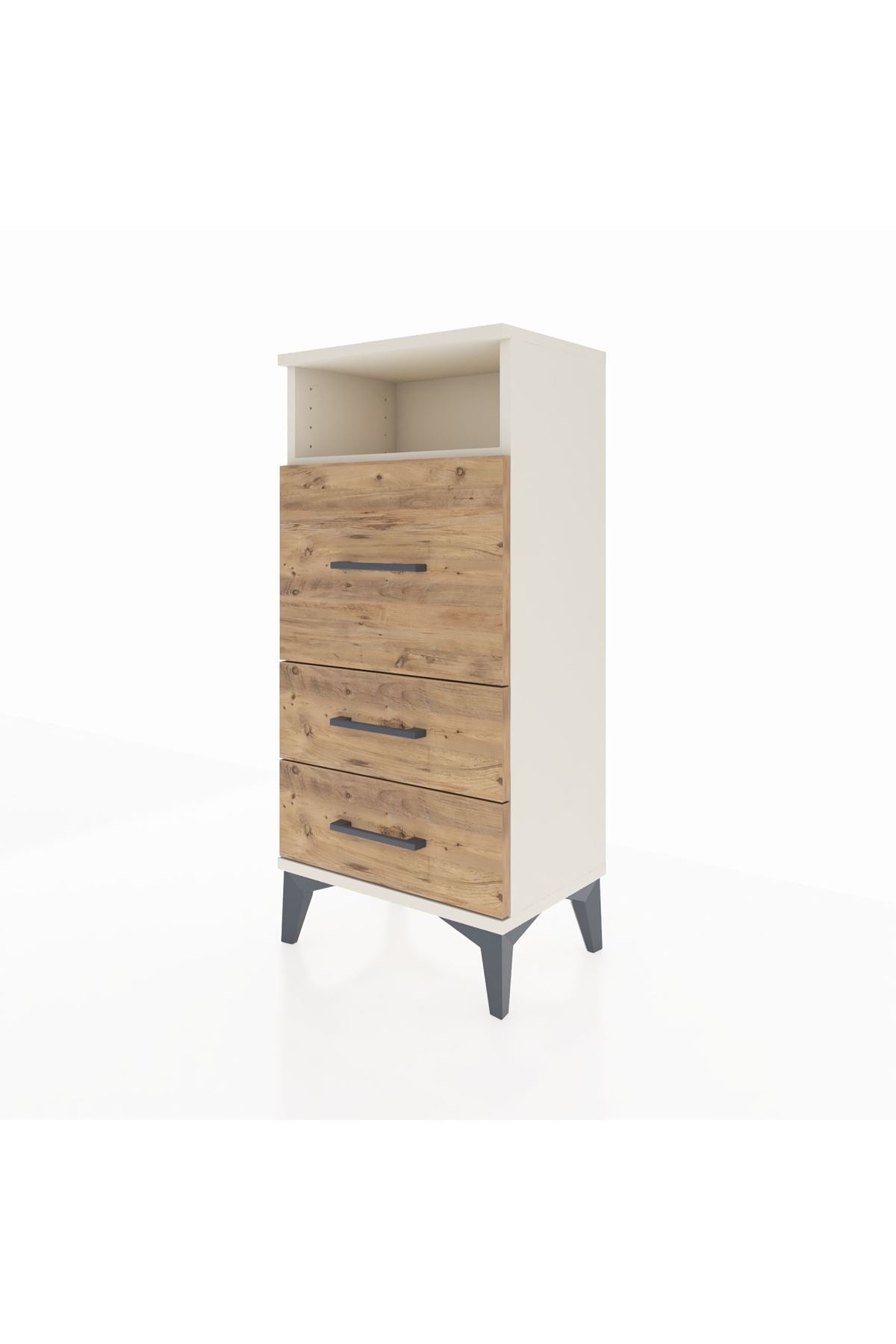 Arges Komodin Tek Raflı 3 Çekmeceli 44x30x96 - S09M019V3A